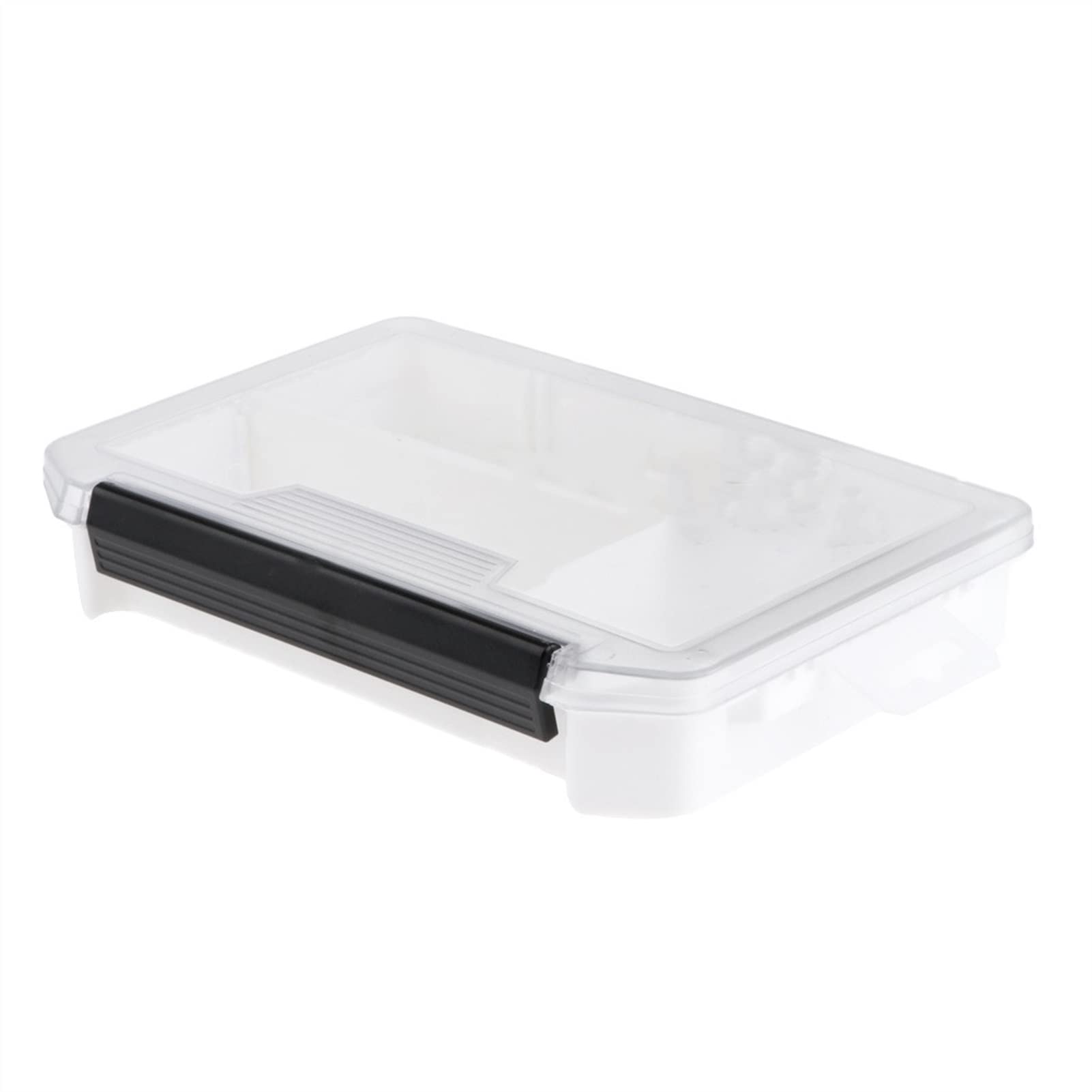 Premium Plastic Fishing Lure Storage Box - Waterproof Tackle Organizer with Compartments for Hooks, Baits & Fishing Gear (Color: Light White) | Ideal for Bass Fishing, Boat Trips & Outdoor Adventures
