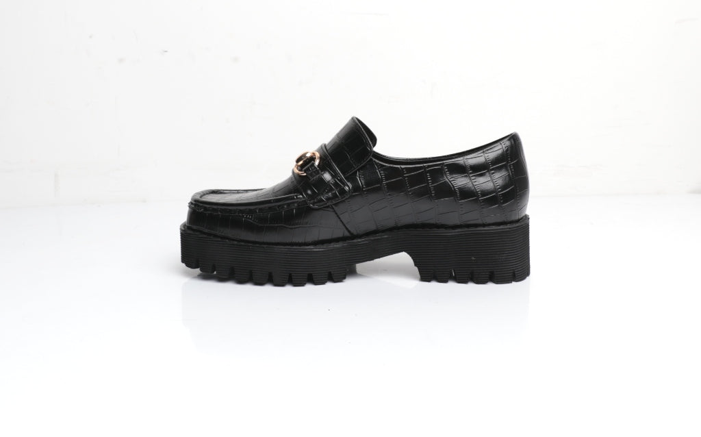 Intentionally Blank HK 2 Black Crocodile Leather Loafers - Premium Men's Dress Shoes for Business & Formal Occasions