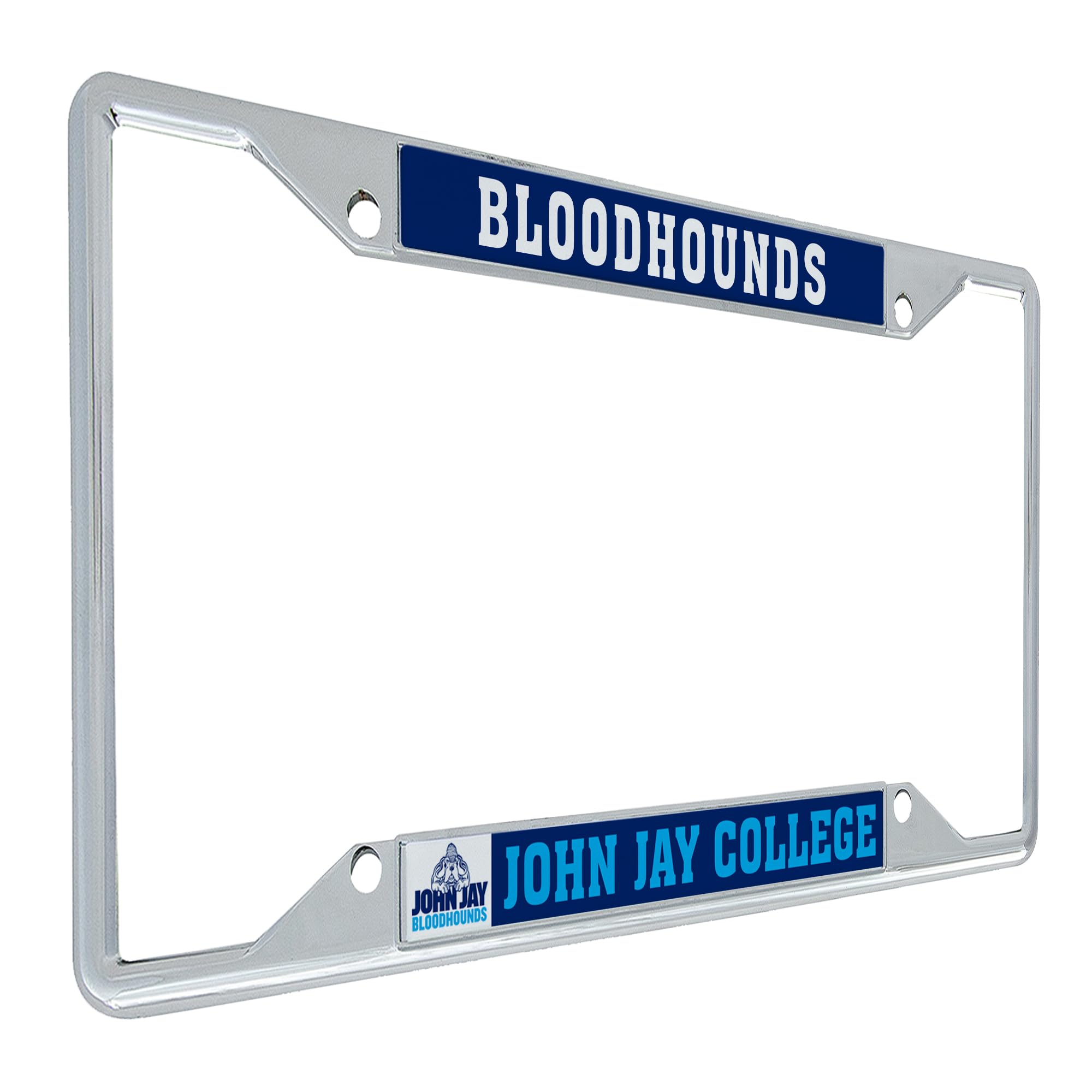 Desert Cactus John Jay College of Criminal Justice Metal License Plate Frame - Durable Car Tag Holder for Front or Rear Bumper - Perfect for Alumni, Students & Fans - Show School Pride on Your Vehicle