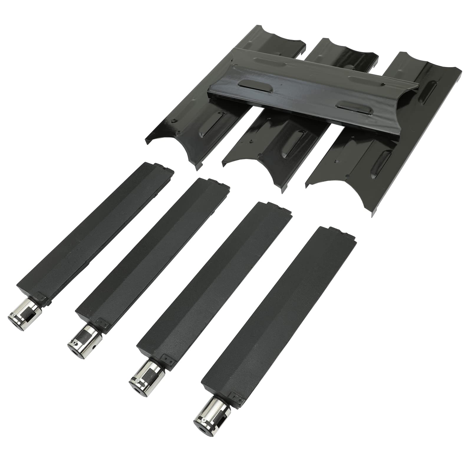 SUONA Grill Replacement Parts for Master Forge BG179A BG1793B-A - Porcelain Coated Steel Heat Plates & Cast Iron Burners - Compatible with Gas Grills - Perfect for Outdoor BBQ, Backyard Cooking, and Camping