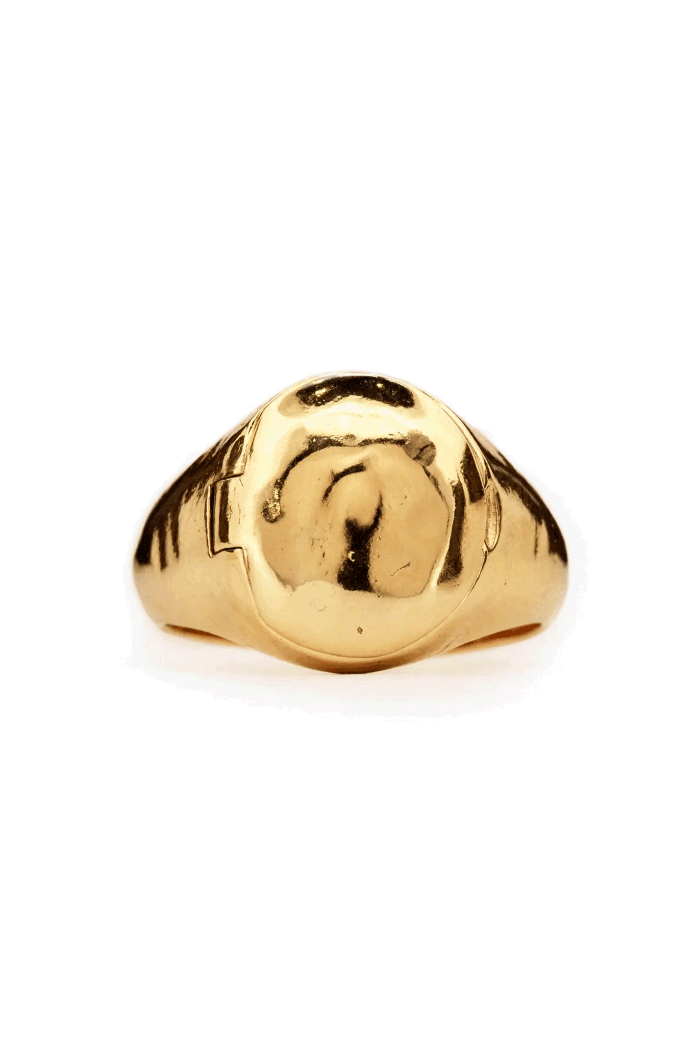 Personalized Gold Memento Locket Signet Necklace - Engravable Keepsake for Loved Ones | Perfect for Anniversaries, Weddings & Memorial Gifts