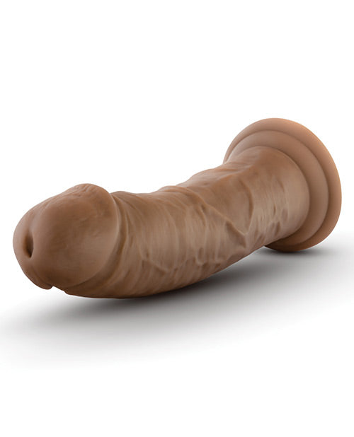 8 Inch Realistic Suction Cup Dildo - Body-Safe Silicone, Caramel Color - Perfect for Solo Play, Couples Fun, and BDSM Scenes