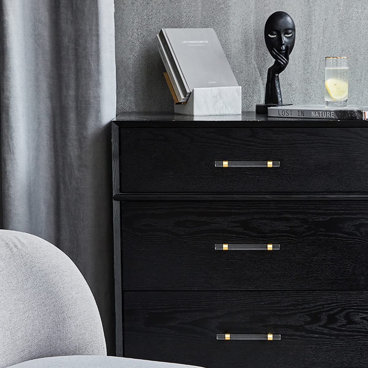 6 Pack Gold Cabinet Handles - 3.5