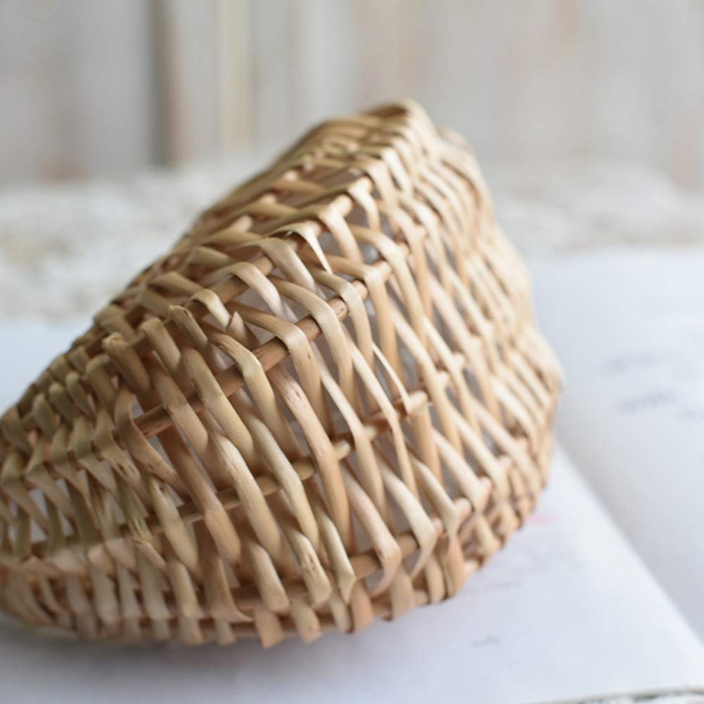 Handmade Woven Rattan Basket - Half Moon Willow Flower Arrangement Basket with Handle for Home Decor, Wedding Centerpiece, Boho Farmhouse Decor | Perfect for Floral Displays, Gift Wrapping & Rustic Home Organization