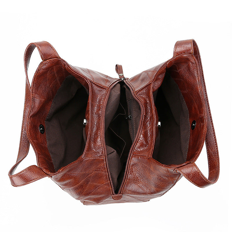 Vegan Leather Shoulder Bag for Women - Stylish Soft Tote Handbag - Perfect for Work, Travel & Everyday Use