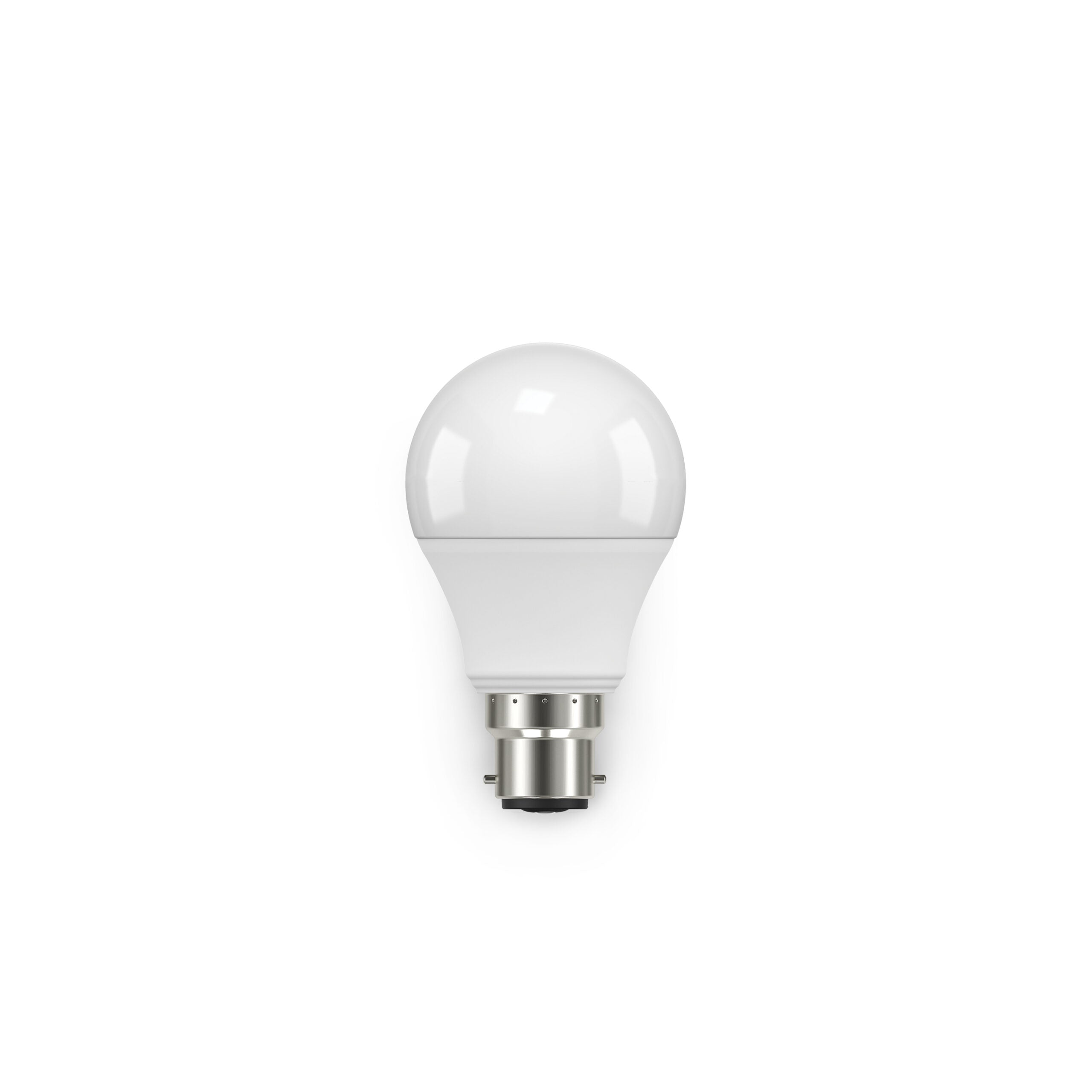 6W A60 LED Light Bulb B22 Base, Non-Dimmable Frosted Cool White (3000K) - Perfect for Bedroom, Living Room, and Office Lighting