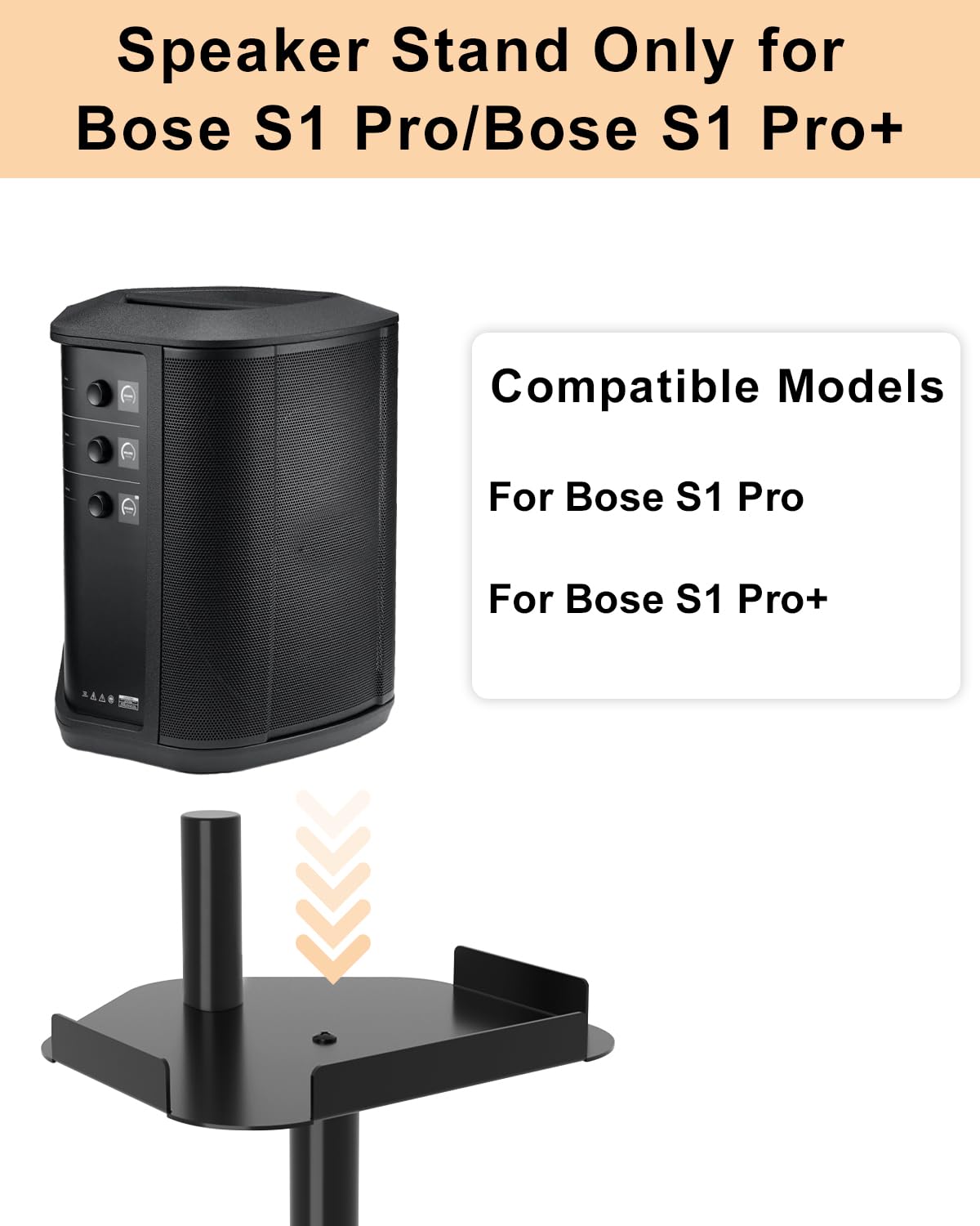 Adjustable Speaker Stand for Bose S1 Pro & S1 Pro Plus - Extends 45