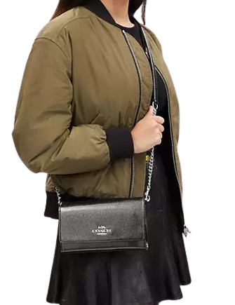 Coach Signature Flap Clutch Crossbody Bag for Women - Stylish Leather Shoulder Purse with Adjustable Strap, Perfect for Date Night, Parties & Everyday Use
