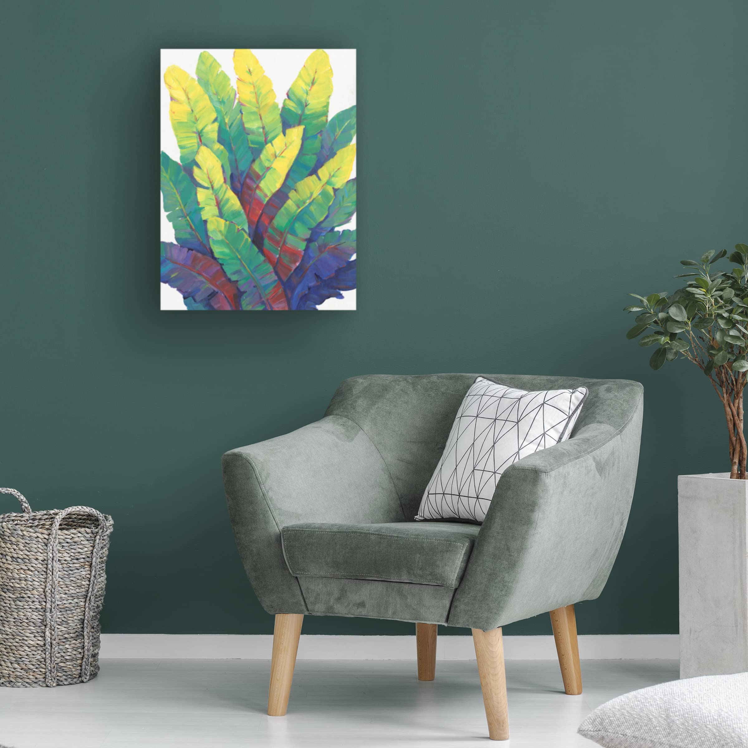 Trademark Fine Art 'Sunlit Banana Leaves I' Canvas Wall Art by Tim O'Toole - Tropical Home Decor for Living Room, Bedroom & Office