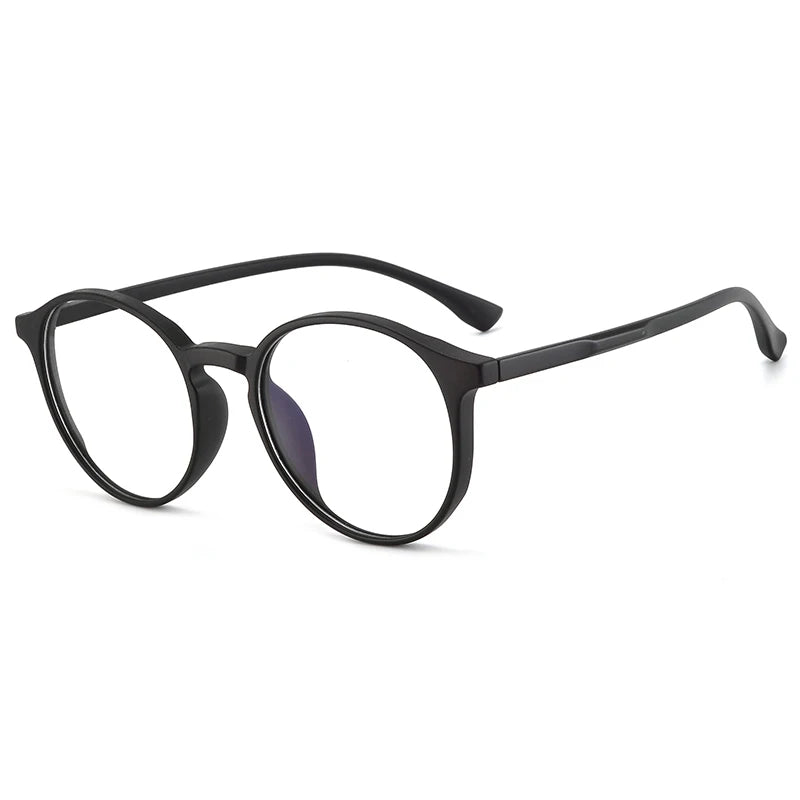 Bclear Unisex Full Rim Round TR90 Titanium Eyeglasses Frame 90302 - Lightweight & Durable Glasses for Work, Reading, and Everyday Wear