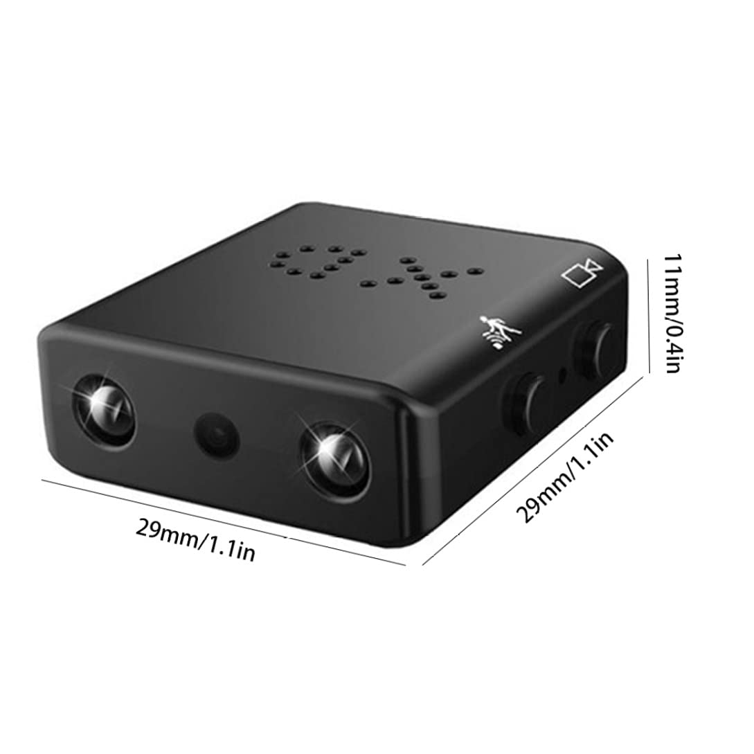 Mini Night Vision Security Camera 1080P HD - Home Surveillance with Motion Detection & Micro Video Recording - Ideal for Indoor/Outdoor Monitoring, Baby/Pet Watching, and Nighttime Security (Black)