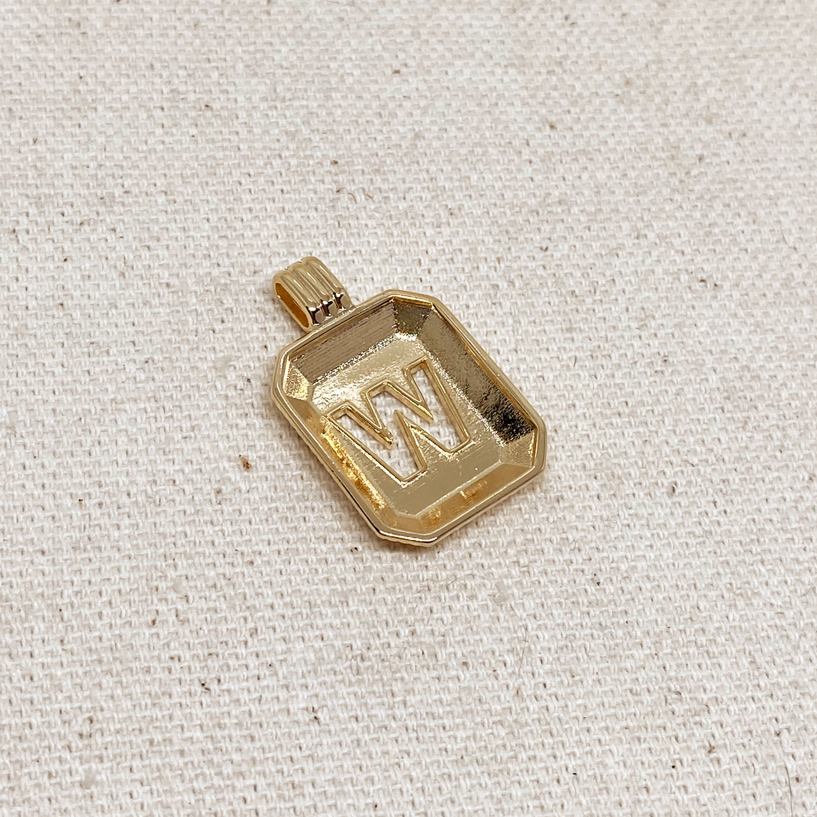 18K Gold Filled Initial Letter W Pendant Necklace - Personalized Monogram Jewelry for Women, Gift for Her, Birthday, Anniversary, Valentine's Day