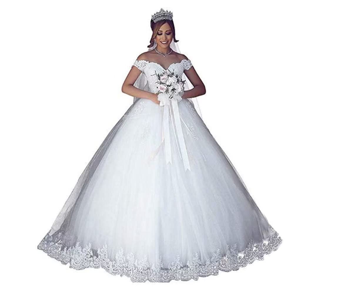 2023 Elegant Lace Wedding Dresses for Women - Beach Bridal Gowns, A-Line Princess Bride Dress for Outdoor & Destination Weddings