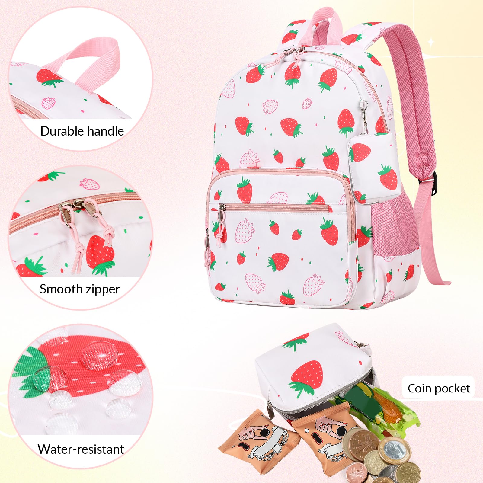 Mygreen Kawaii Girls Backpack for School - Cute Kids Backpack with Laptop Compartment | Perfect for Elementary Students, Travel & Daily Use