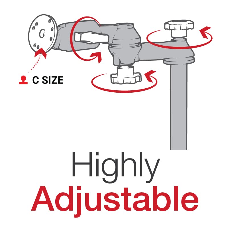 RAM MOUNTS No-Drill Mount for 2012-2024 RAM 2500-5500 Trucks | RAM-VB-178A-SW2 | Compatible with RAM Tablet & Laptop Holders | Secure Mounting for Work & Travel