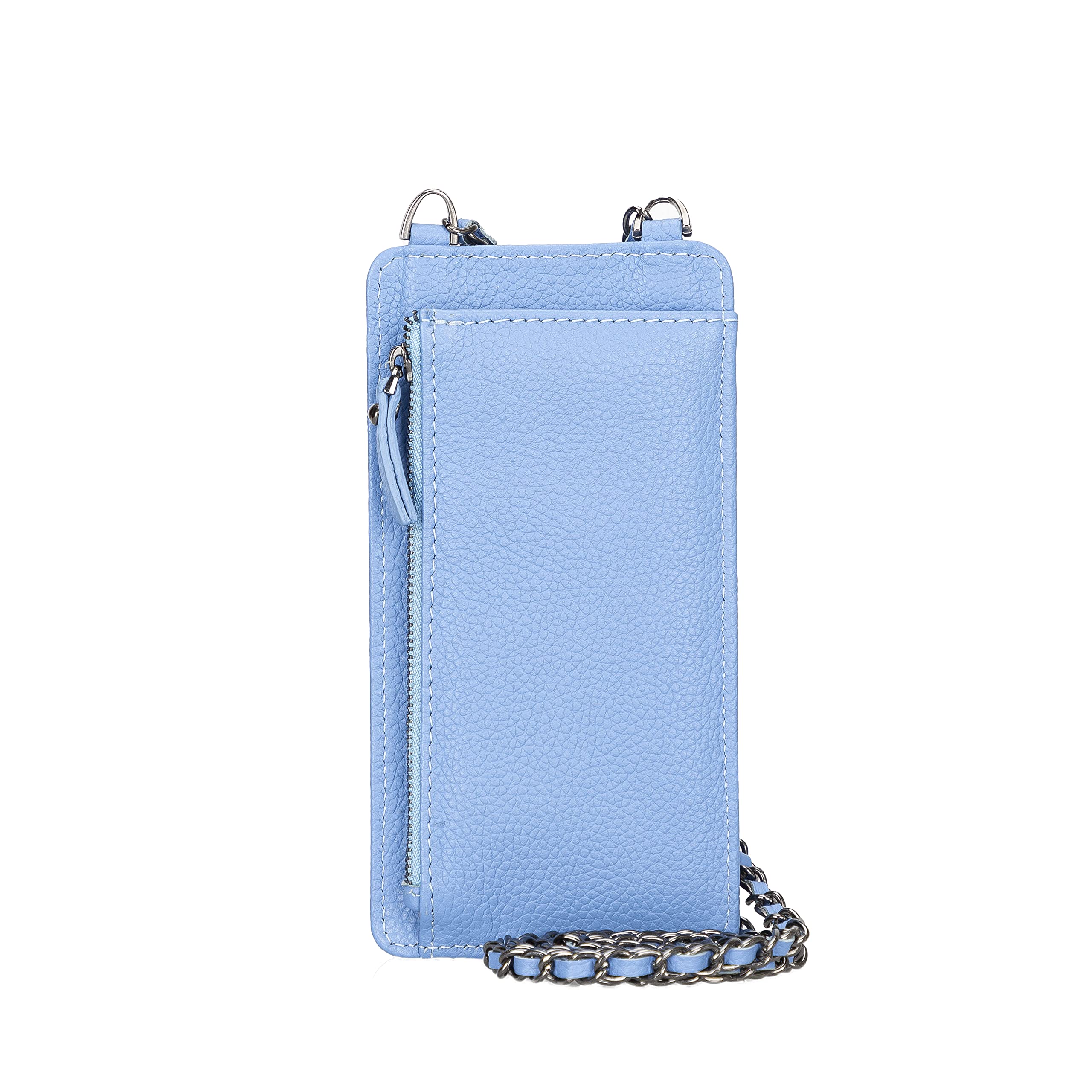VENOULT Crossbody Wallet for iPhone 15 Pro MAX/14 Pro/13 Pro MAX - Women's Zippered Shoulder Bag with Card Holder & Chain Strap (Fits Phones up to 6.9