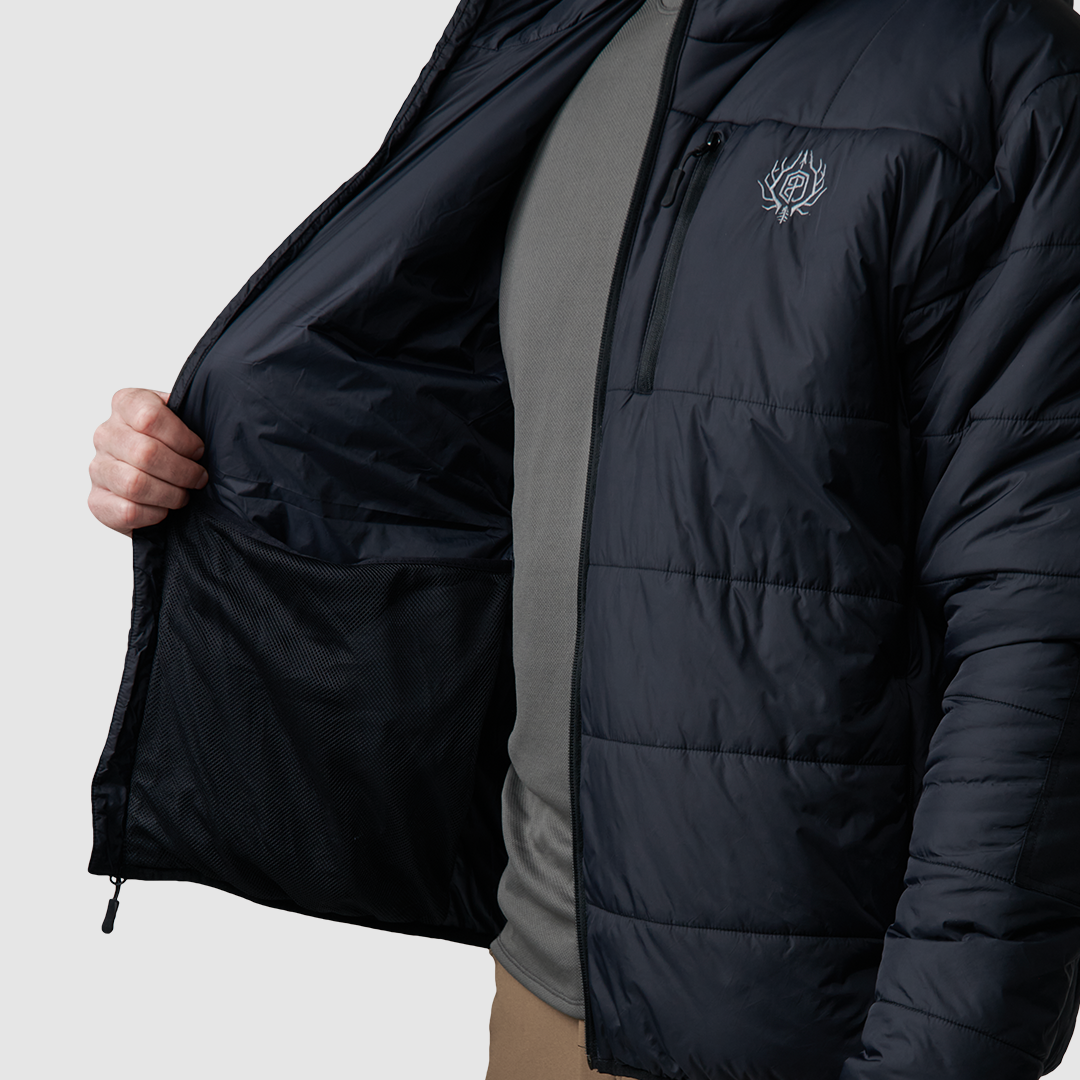 Men's Winter Tundra Jacket - Waterproof Windproof Insulated Outdoor Coat for Hiking & Camping - Black
