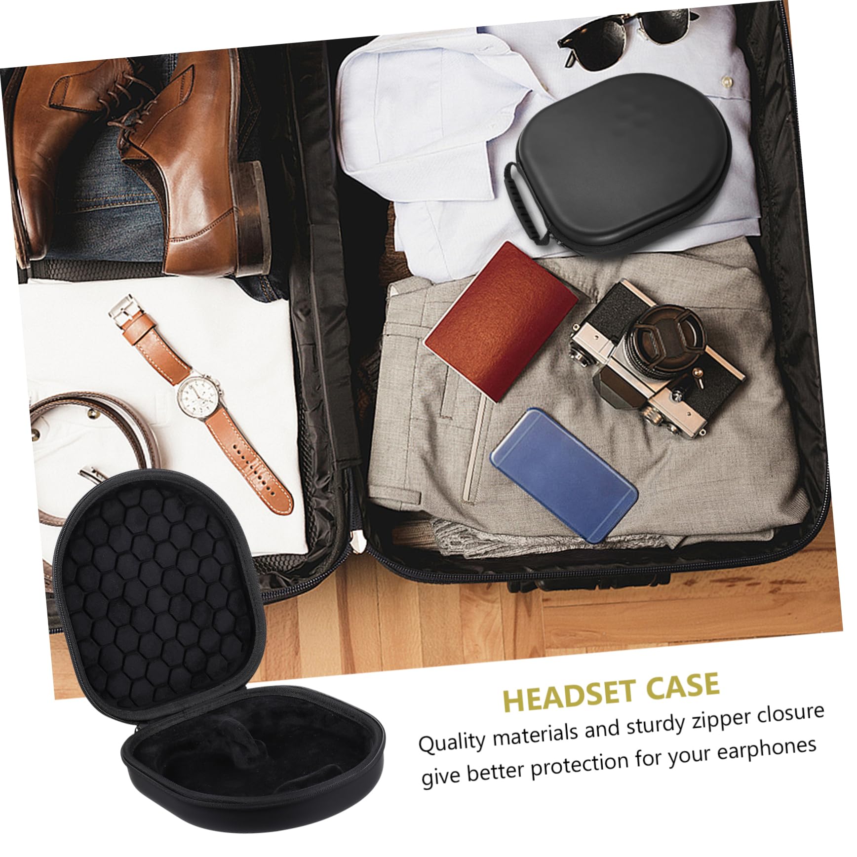 Artibetter 5-Pack Durable Headphone Case - Waterproof Earphone Storage Bag with Zipper, Travel Organizer for AirPods, Earbuds & Headphones - Perfect for Travel, Gym & Daily Use