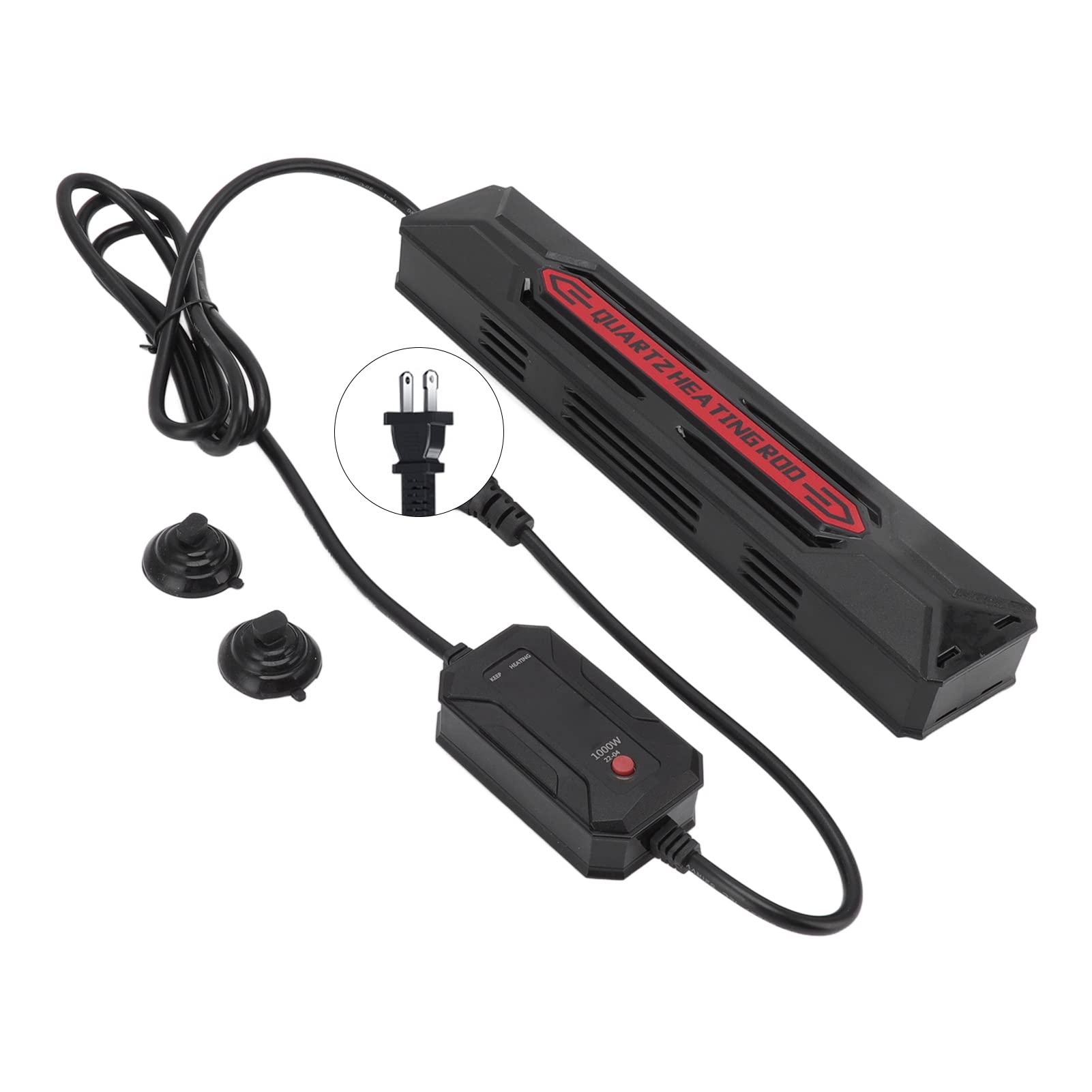Zerodis 1000W Submersible Aquarium Heater - Quartz Fish Tank Water Heater with Adjustable Thermostat for Freshwater & Saltwater Tanks | Perfect for Tropical Fish, Turtles & Aquatic Pets
