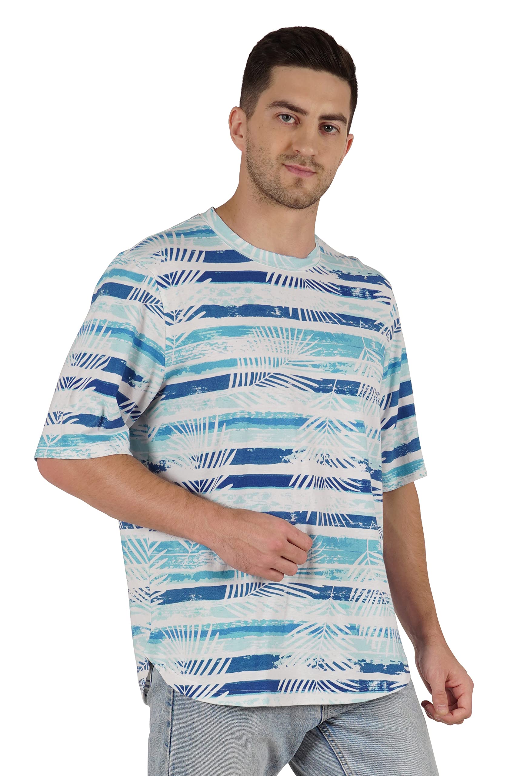 Inkmeso Men's Half Sleeve Loose Fit Printed Casual T-Shirt - Breathable Cotton Tee for Beach, Holiday & Summer Outfits | Trendy Graphic Tops for Streetwear & Vacation Style
