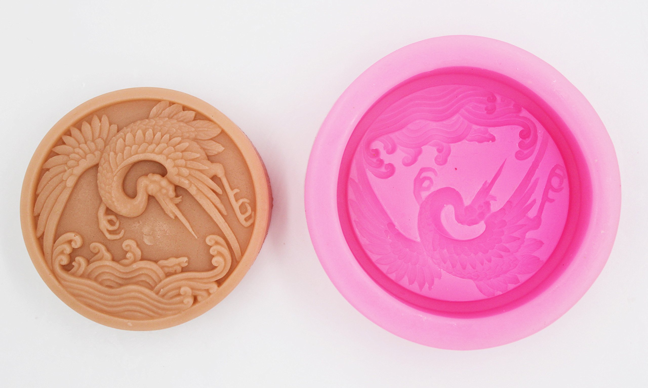Handmade Red-Crowned Crane Silicone Soap Mold 0961 - DIY Craft Art for Bath Bombs, Candles & Resin - Perfect for Home Spa, Wedding Favors & Gift Making