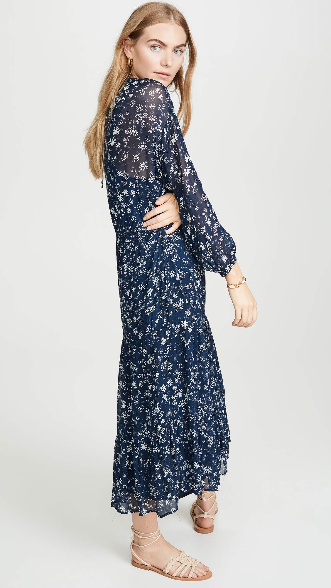 Free People Women's WallFlower Midi Dress - Black Combo, X-Small | Boho Floral Print Summer Dress for Beach, Vacation & Date Night