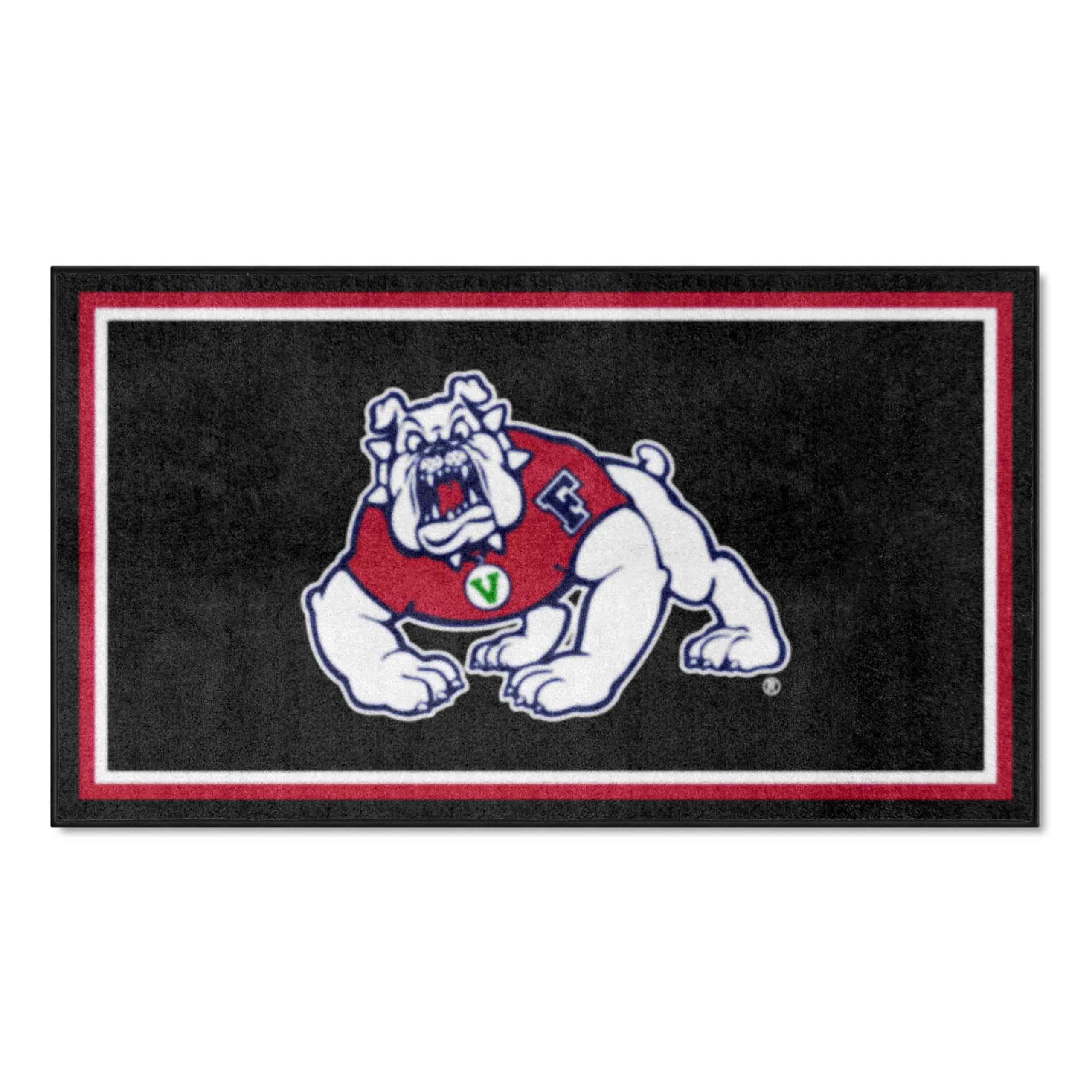 FANMATS 19741 NCAA Fresno State Bulldogs 3ft x 5ft Plush Area Rug - Soft Sports Fan Rug for Living Room, Game Room Decor & Tailgating Mat | Perfect for College Football Fans & Home Decor