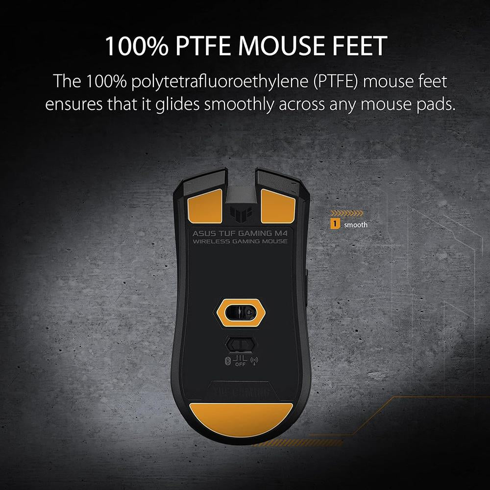 ASUS TUF Gaming M4 Wireless Gaming Mouse - High Precision 16000 DPI, RGB Lighting, Ergonomic Design for PC & Laptop - Perfect for FPS, MOBA & Esports Gaming