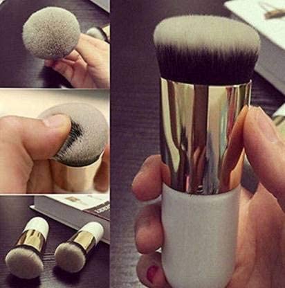 JEKANAZO Round Foundation Brush Set - 3pcs Makeup Sponge & Blender for Flawless Beauty