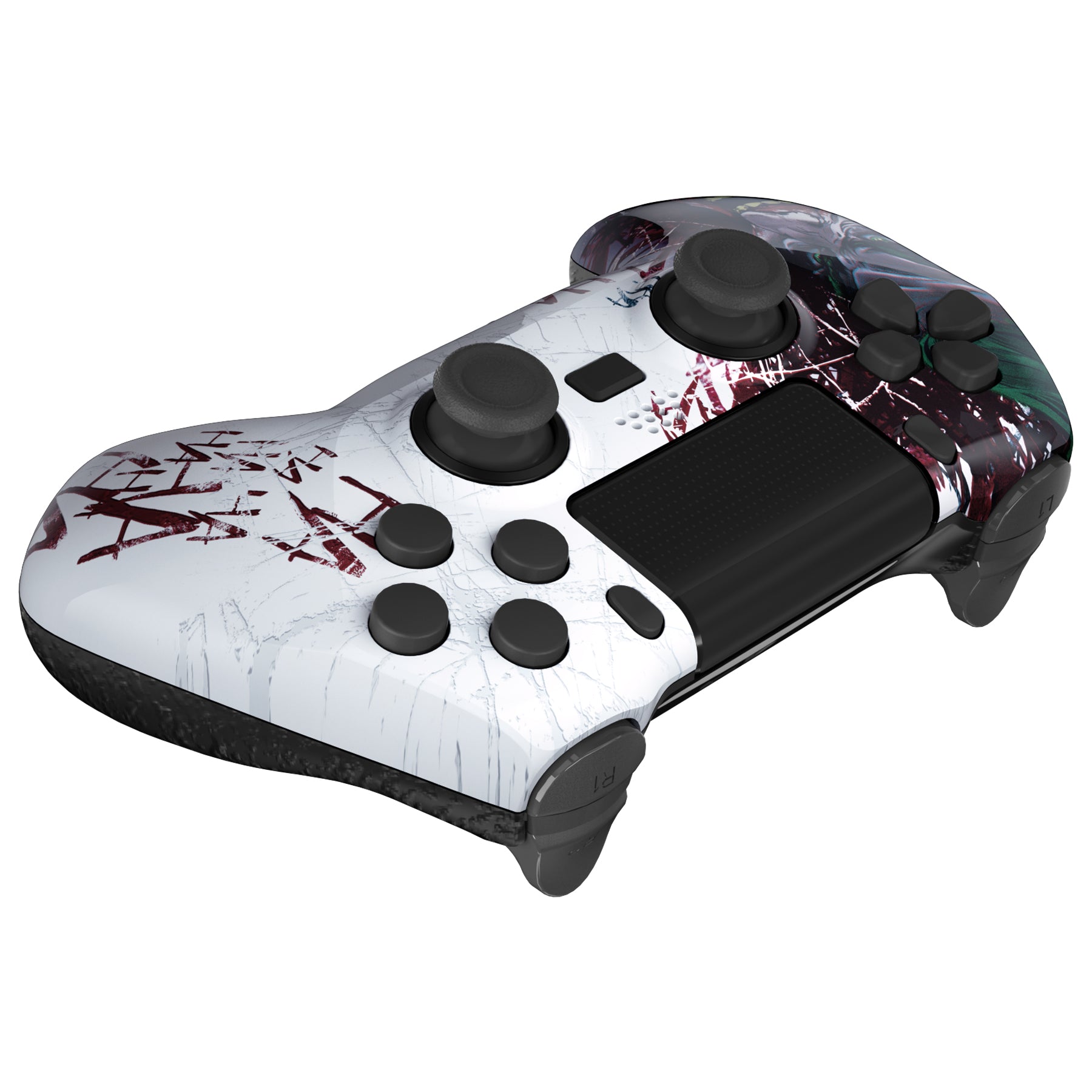 eXtremeRate Clown HAHAHA DECADE Tournament Upgrade Kit for PS4 Controller JDM-040/050/055 - Includes Upgrade Board, Ergonomic Shell, Back Buttons & Trigger Stops - Perfect for Competitive Gaming & Esports Tournaments (Controller Not Included) P4MG011