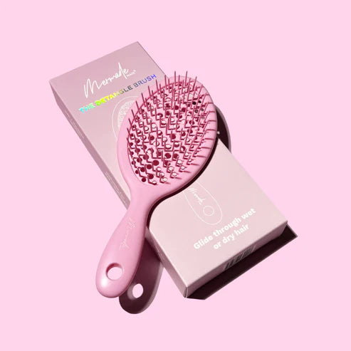 Mermade Hair Detangling Brush for Wet & Dry Hair - Gentle Knot Remover for Curly, Straight & Thick Hair - Perfect for Shower, Salon & Travel Use