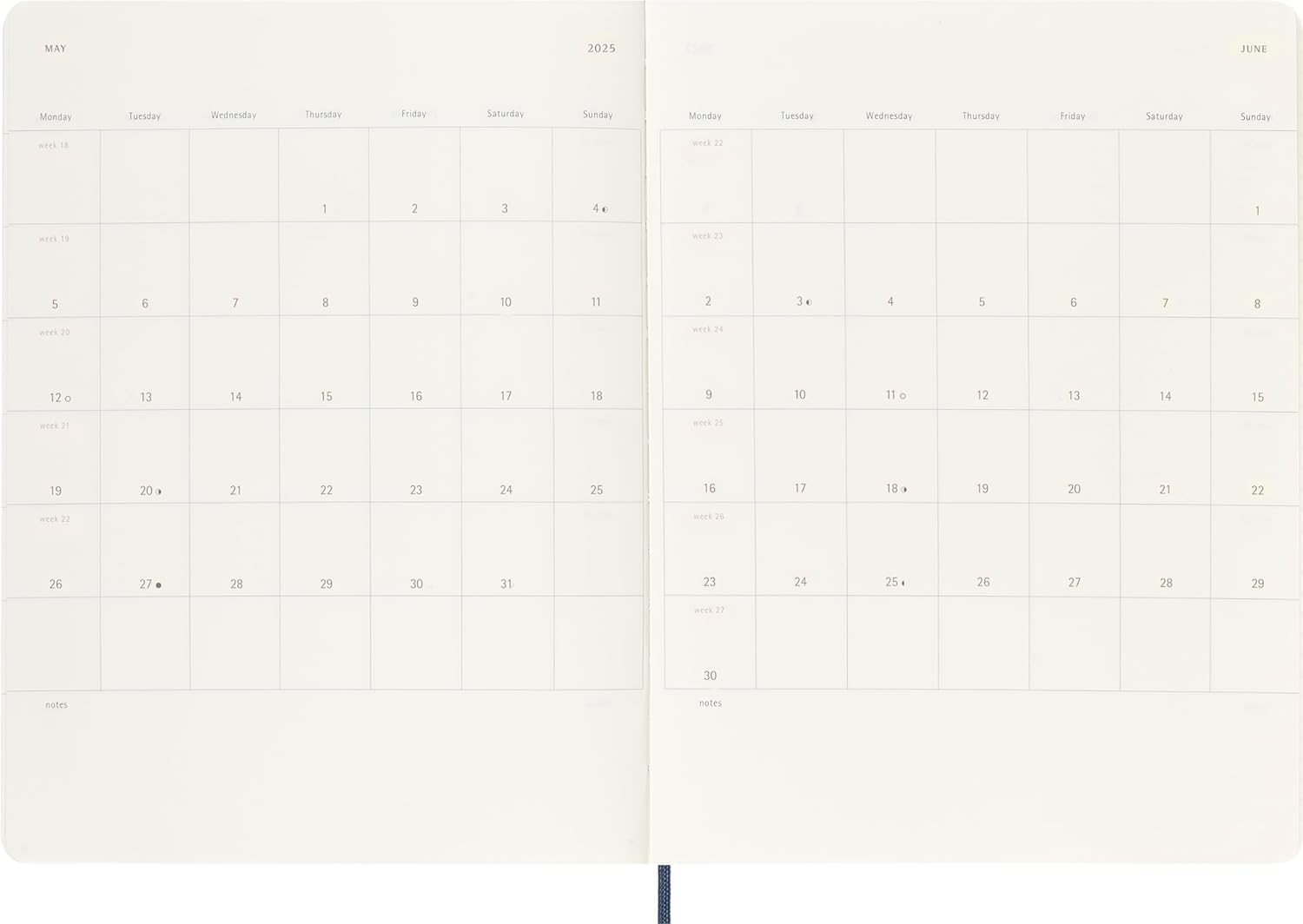 Moleskine Classic 2025 Weekly Planner - 12 Month Soft Cover XL (7.5