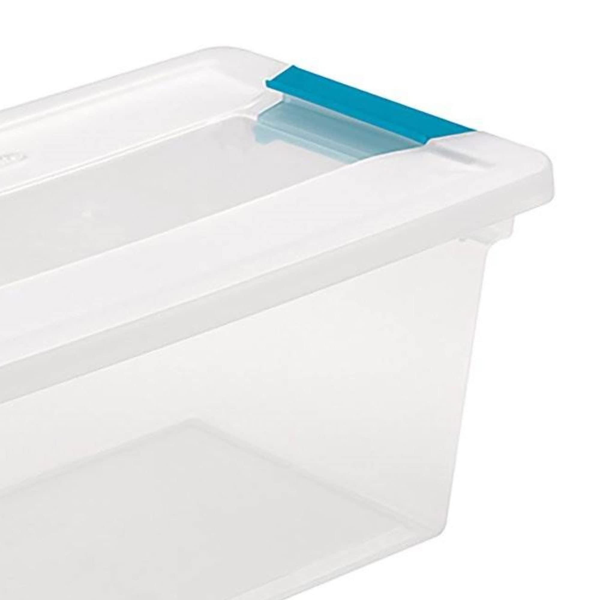 Sterilite Medium & Large Clear Plastic Storage Bins - 8 Pack Multipurpose Organizing Containers for Home, Office, Closet & Garage Storage Solutions