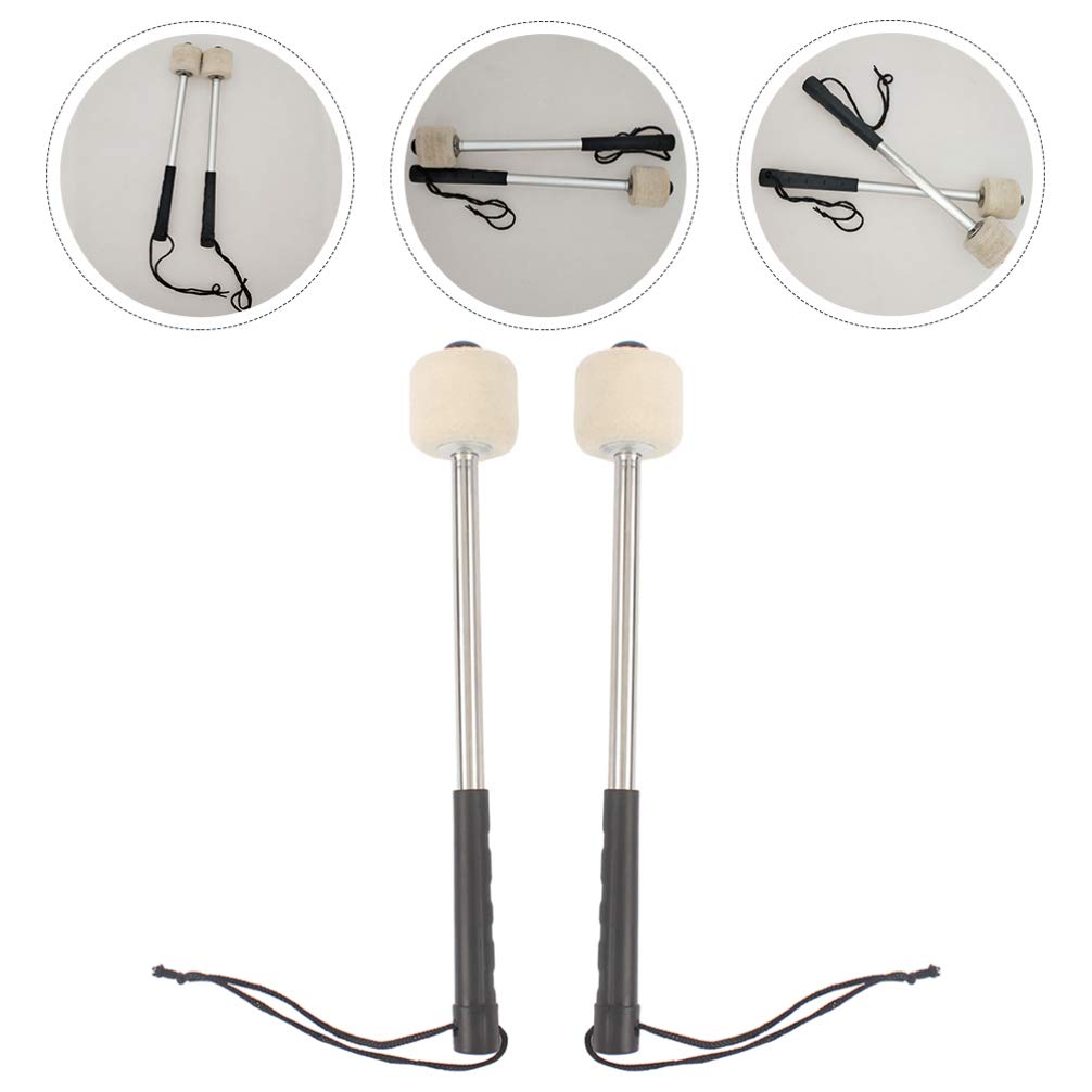 Professional Timpani Mallets with Felt Head & Stainless Steel Handle - Drum Mallet for Percussion Instruments | Perfect for Orchestras, Drum Kits & Music Classrooms