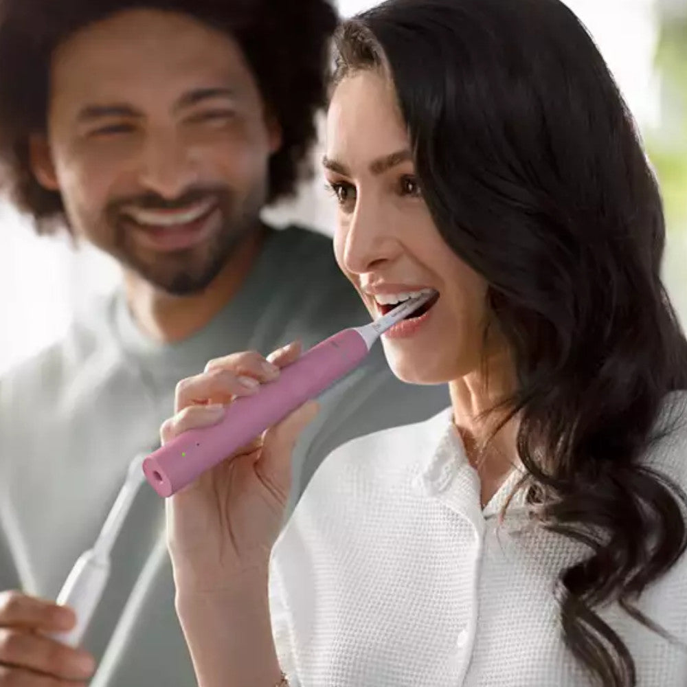 PHILIPS HX3681/26 4100 Series Sonic Electric Toothbrush with 2 Brush Heads - Rechargeable, Waterproof for Deep Cleaning - Perfect for Travel & Home Use