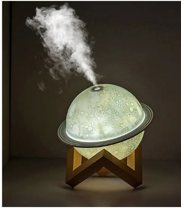 Milex Moon Light Humidifier - Cool Mist Ultrasonic Humidifier with Night Light for Bedroom, Nursery, Office - Quiet Air Moisturizer for Dry Skin, Allergies, and Better Sleep