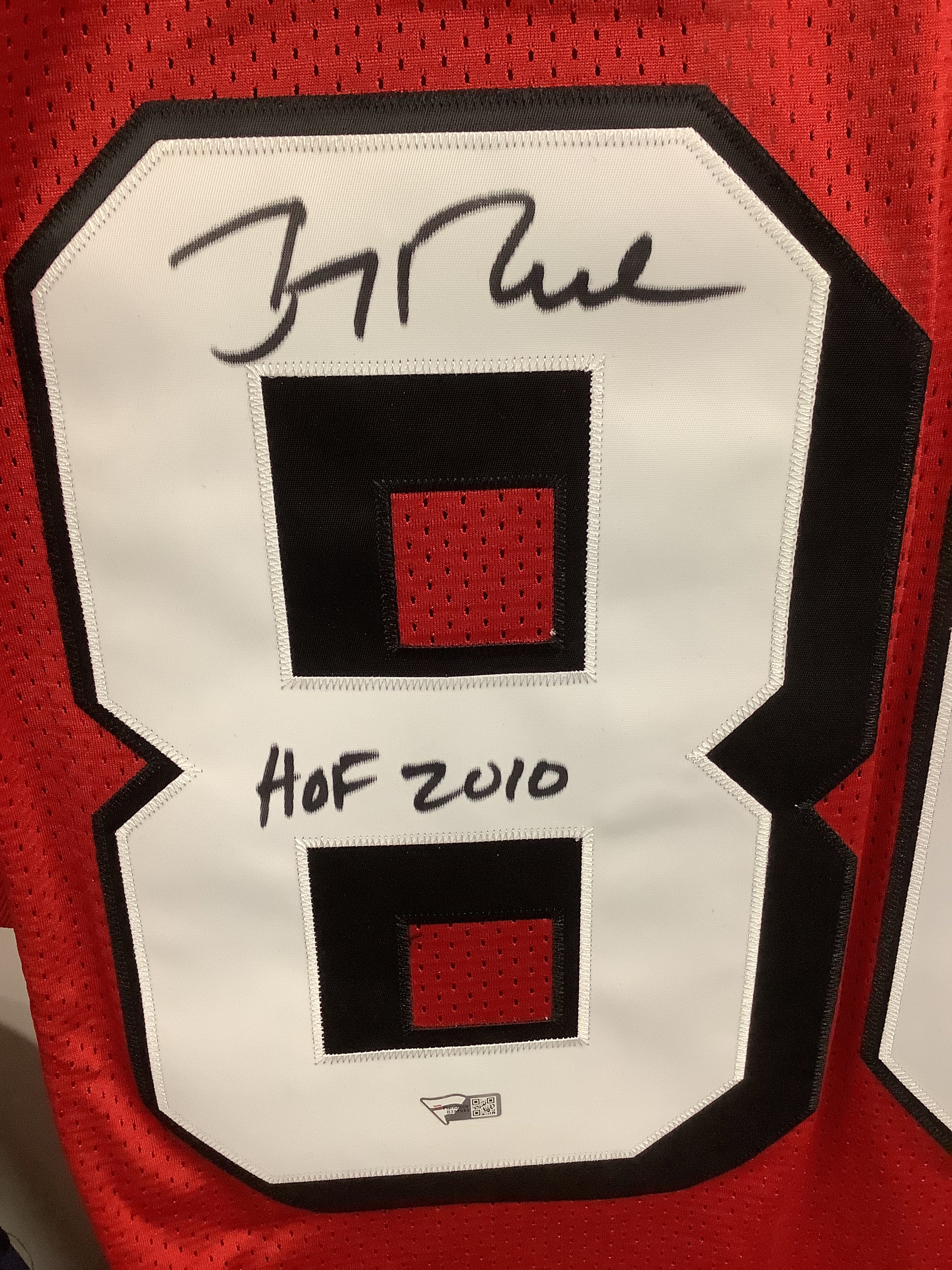 Authentic Jerry Rice San Francisco 49ers Autographed Red Mitchell & Ness Jersey with HOF 2010 Inscription - Perfect for NFL Collectors, Sports Memorabilia Fans, and 49ers Enthusiasts