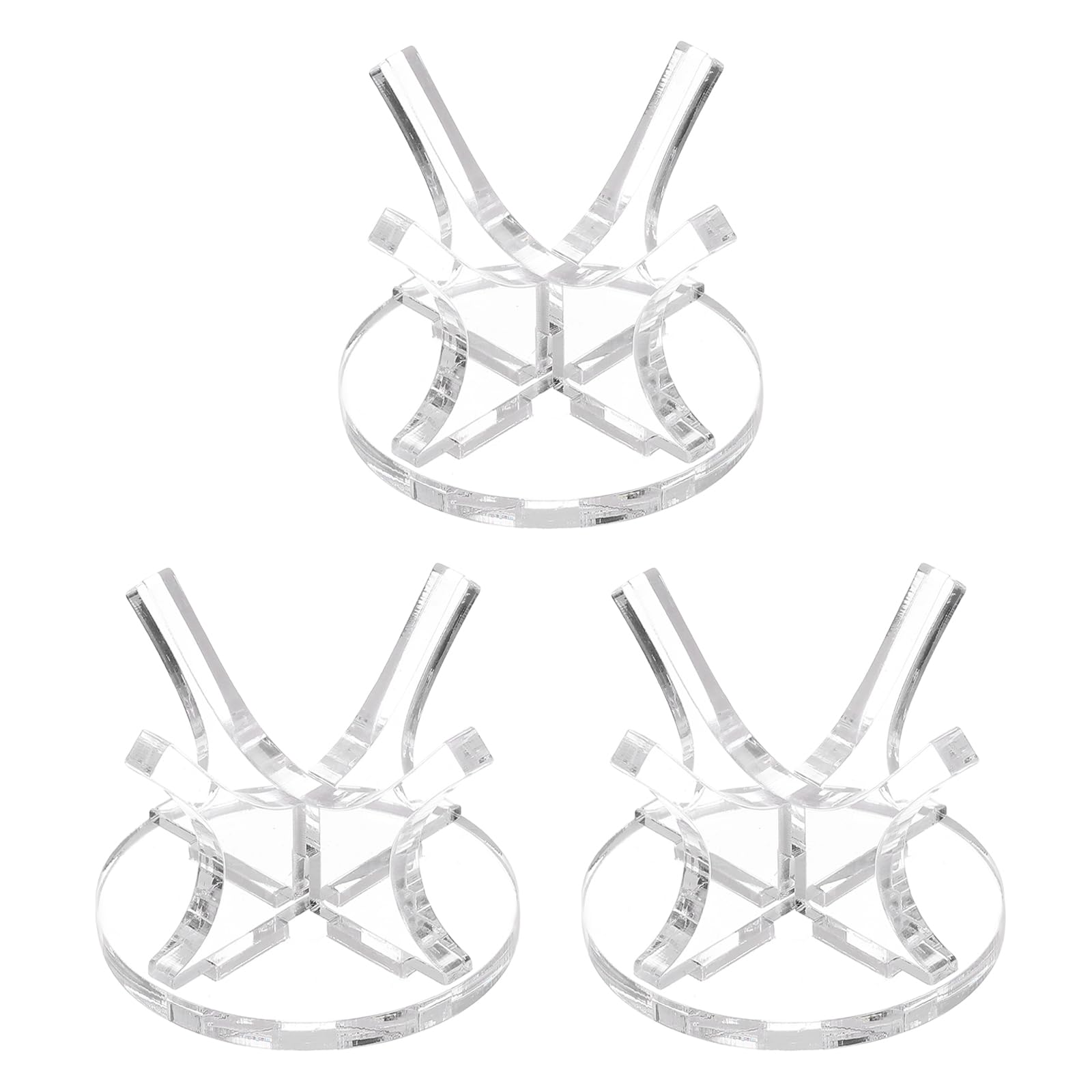 3-Pack PATIKIL Acrylic Ball Display Stands - Clear Baseball, Golf, Softball & Tennis Ball Holder for Sports Collectibles & Home Decor - Perfect for Showcasing Memorabilia in Man Caves, Trophy Cases & Retail Displays