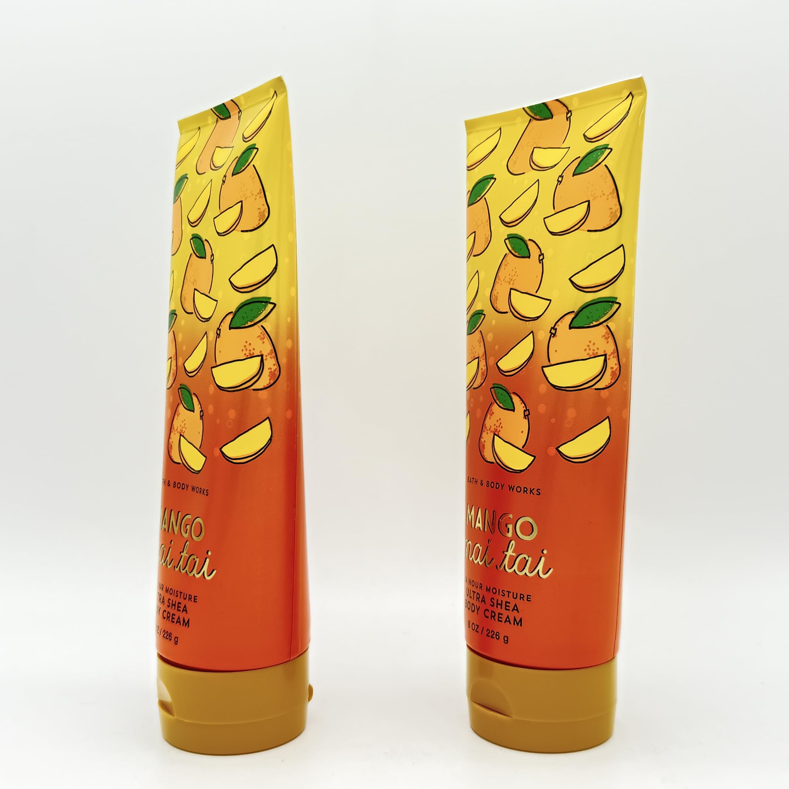 Mango Mai Tai Bath and Body Cream Set - 2 Pack Ultra Shea Body Lotion (8oz Each) | Hydrating Moisturizer for Dry Skin, Perfect Gift for Spa Day & Relaxation