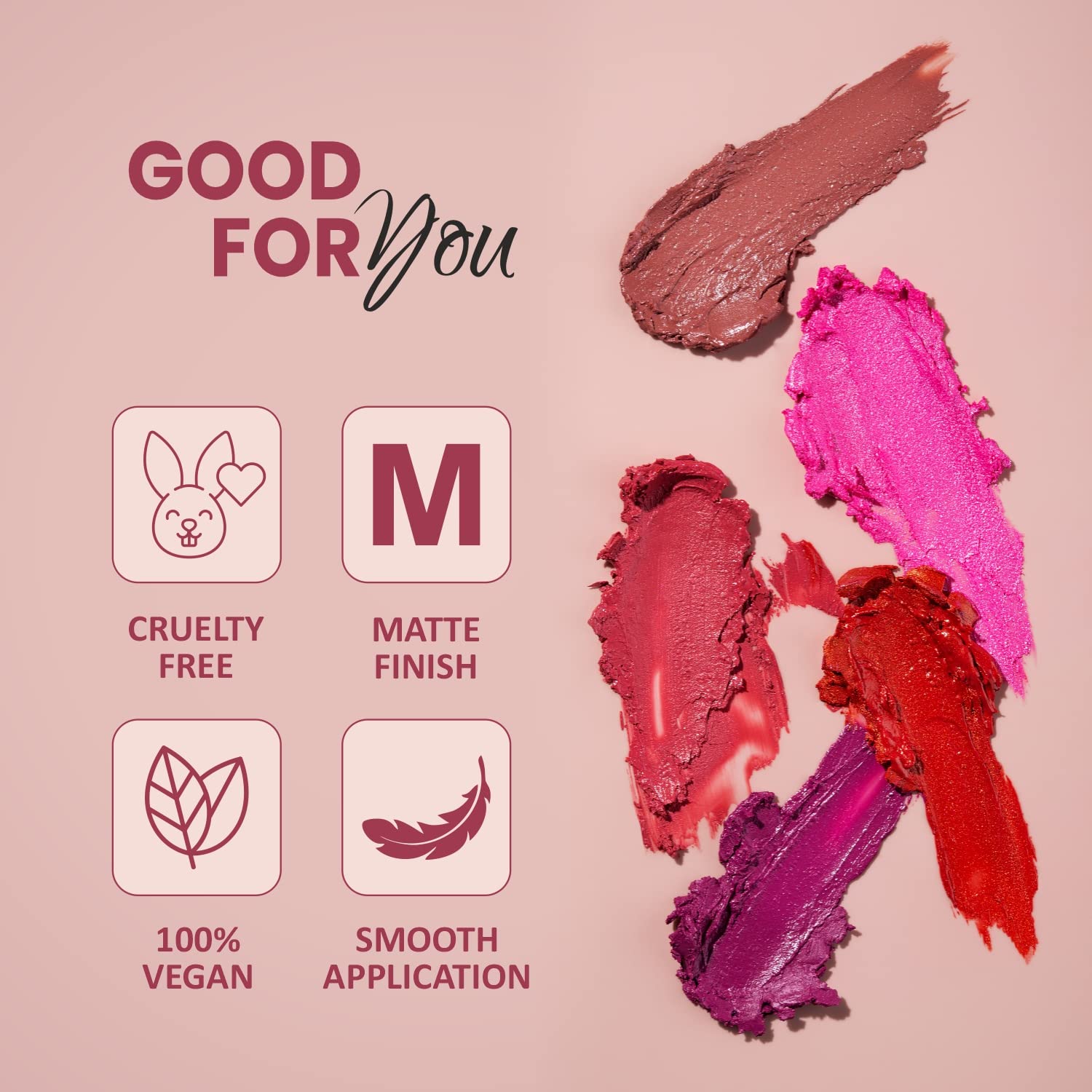 Verymiss Matte & Satin Lipstick - M04 Rose Rose | Long-Lasting Hydrating Lip Color for Women | Perfect for Daily Wear, Date Night & Special Occasions