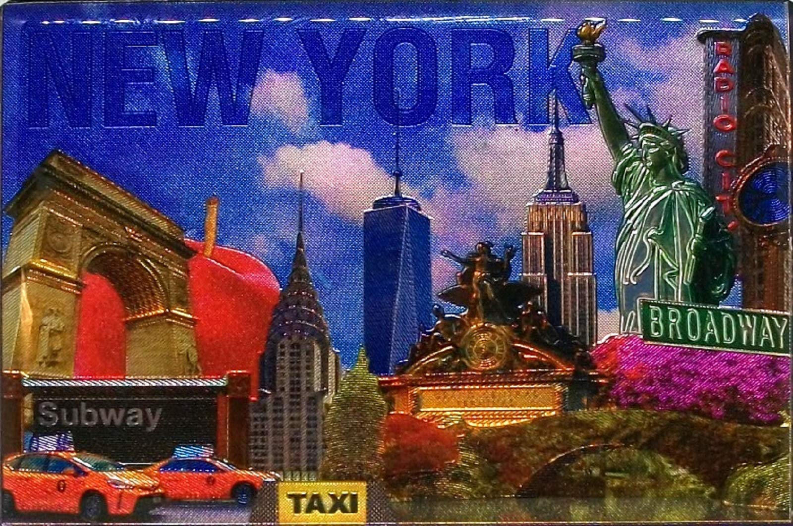 New York City Souvenir Fridge Magnet & Magnetic Photo Frame - Perfect for Travel Memories, Home Decor, and Office Gifts