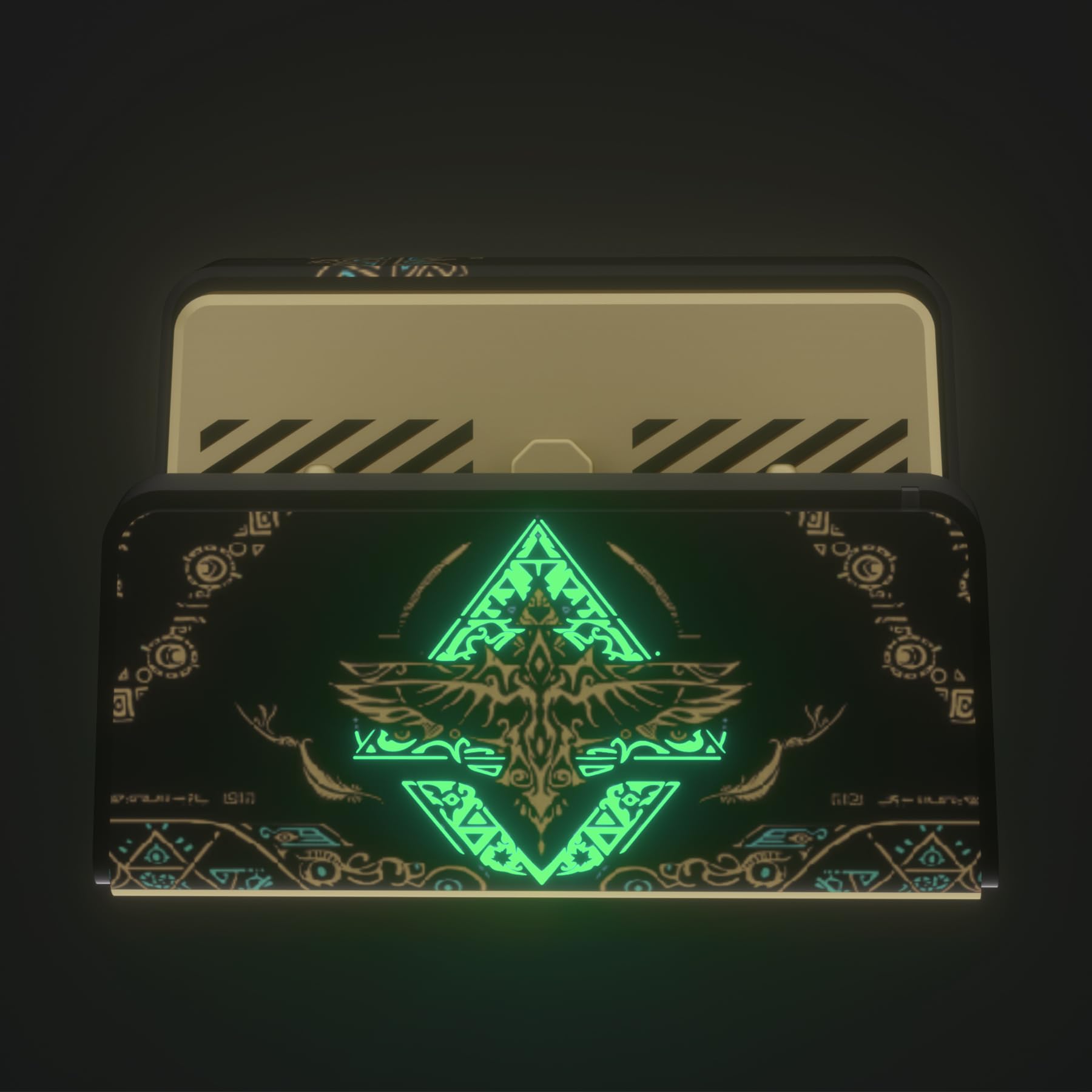 eXtremeRate AiryDocky DIY Kit - Glow in Dark Replacement Case for Nintendo Switch Dock, Portable Mini Shell Cover for Switch OLED (No Dock & Chip) - Perfect for Gaming Setups & Travel Accessories