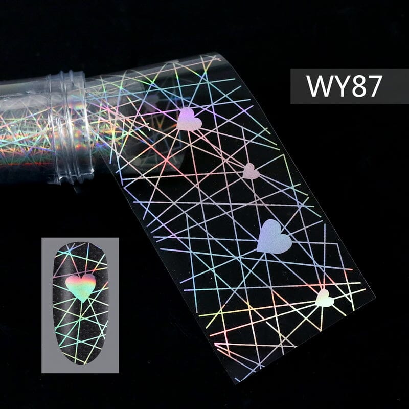 Holographic Laser Transfer Foil Roll - WY Series for DIY Crafts, Nail Art, Scrapbooking & Gift Wrapping