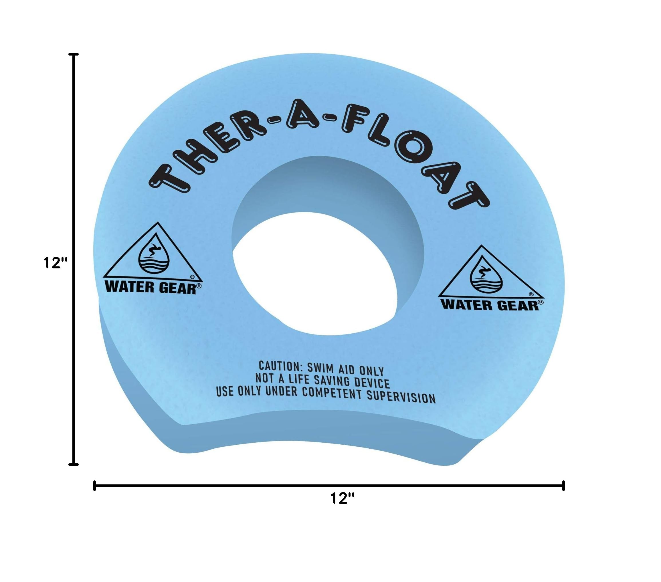 Water Gear Ther-A-Float Rings - Arm Floatation Device for Deep Water Exercise & Aquatic Sports Workout - Swimming Training Aid for Vertical Suspension - Unisex Float Sleeves for Pool, Lake & Ocean Water Activities