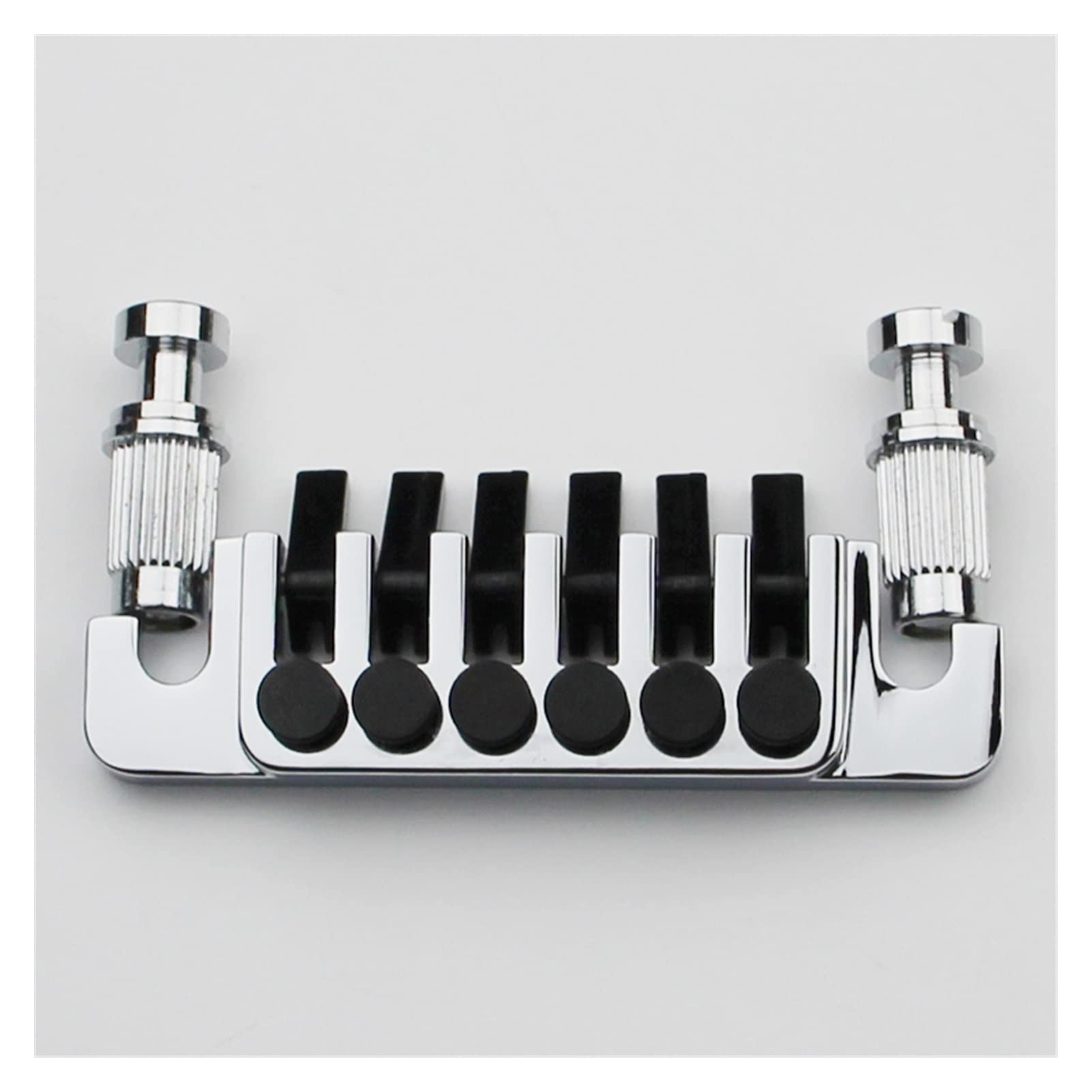 Electric Guitar Fixed Bridge with Pull String & Fine-Tuning - Silver LP Guitar Bridge Replacement | Perfect for Rock, Blues & Stage Performances