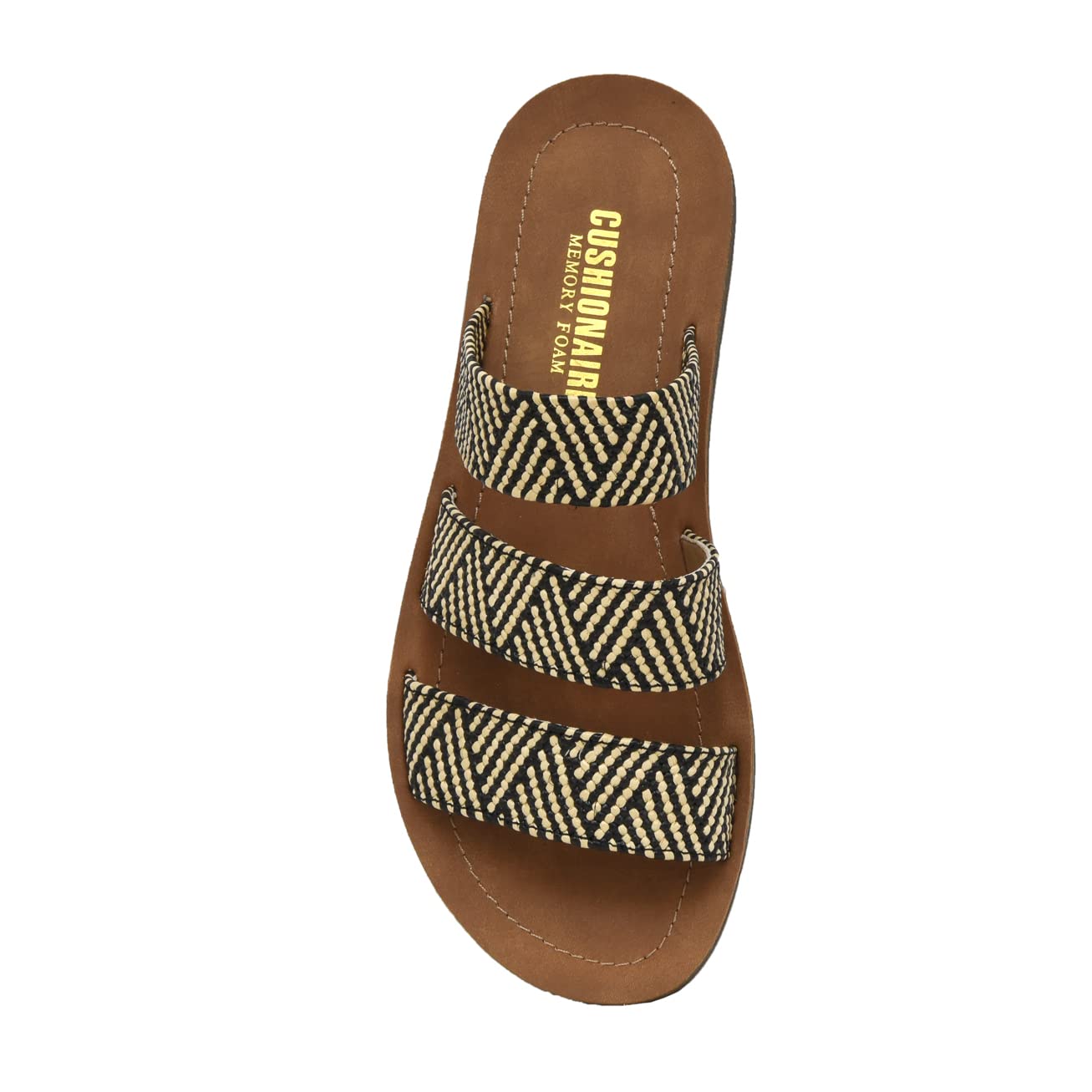 CUSHIONAIRE Women's Comfortable Sandals with Arch Support - Lightweight & Cushioned for Walking, Beach, Travel, and Everyday Wear