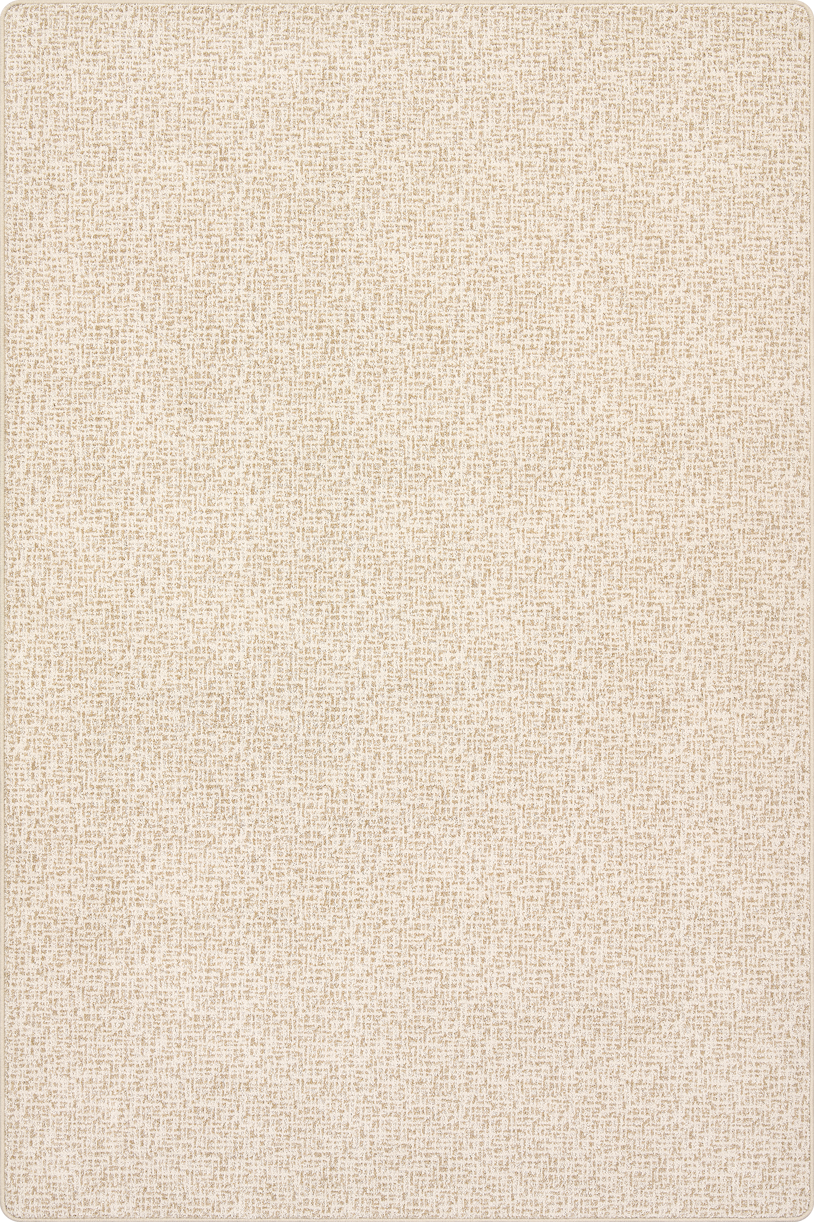 Eider Micro Crosshatch Custom Rug - Light Beige Handmade Washable Area Rug for Living Room, Bedroom & Office Decor
