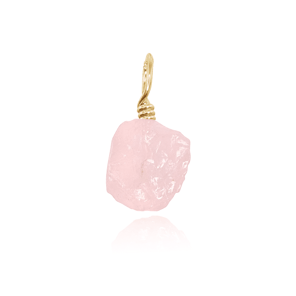 Natural Raw Rose Quartz Crystal Pendant Necklace - Healing Stone Jewelry for Women - Perfect for Meditation, Energy Balancing & Spiritual Gifts