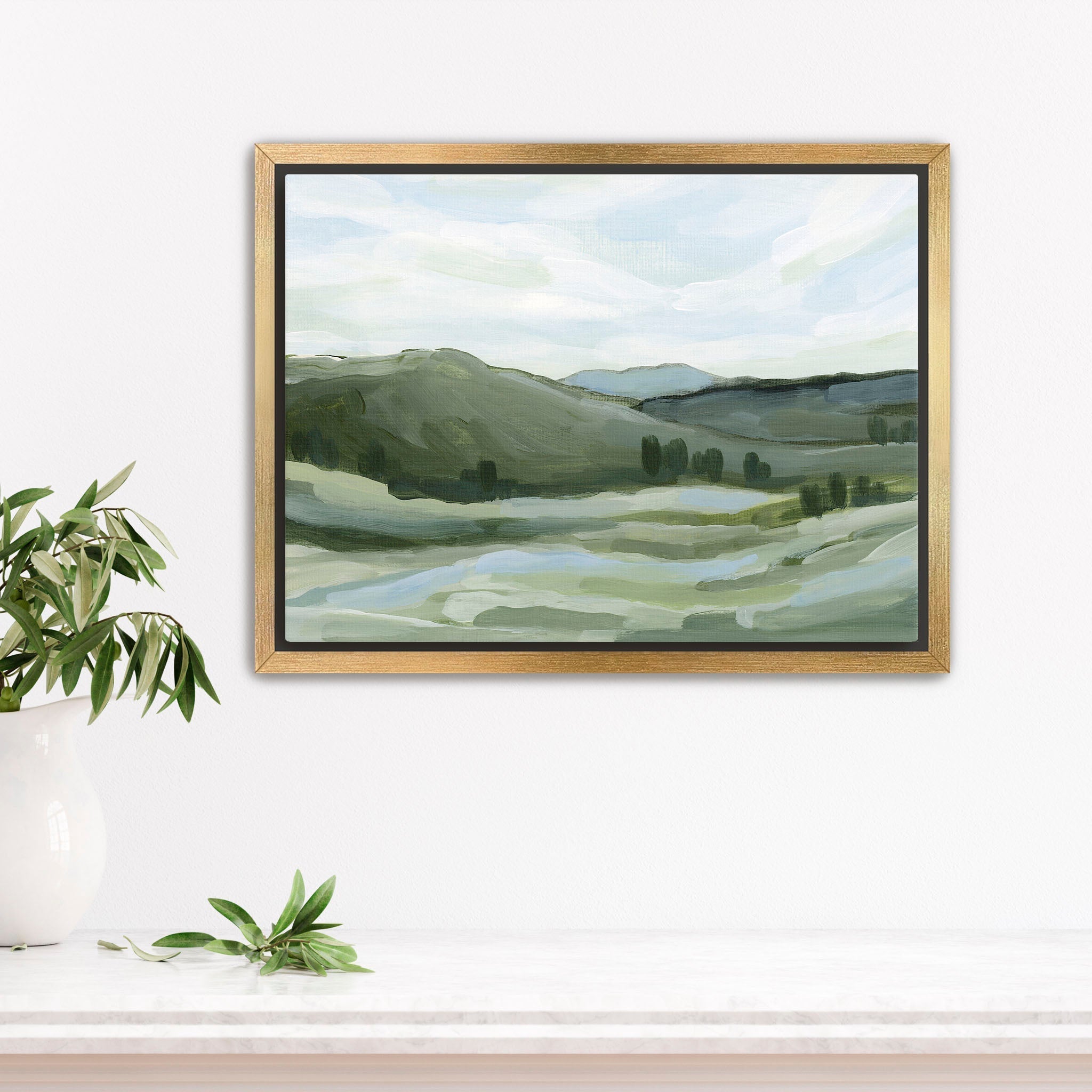 Through the Trees Nature Art Print - Stunning Forest Landscape Wall Decor for Living Room, Bedroom & Office