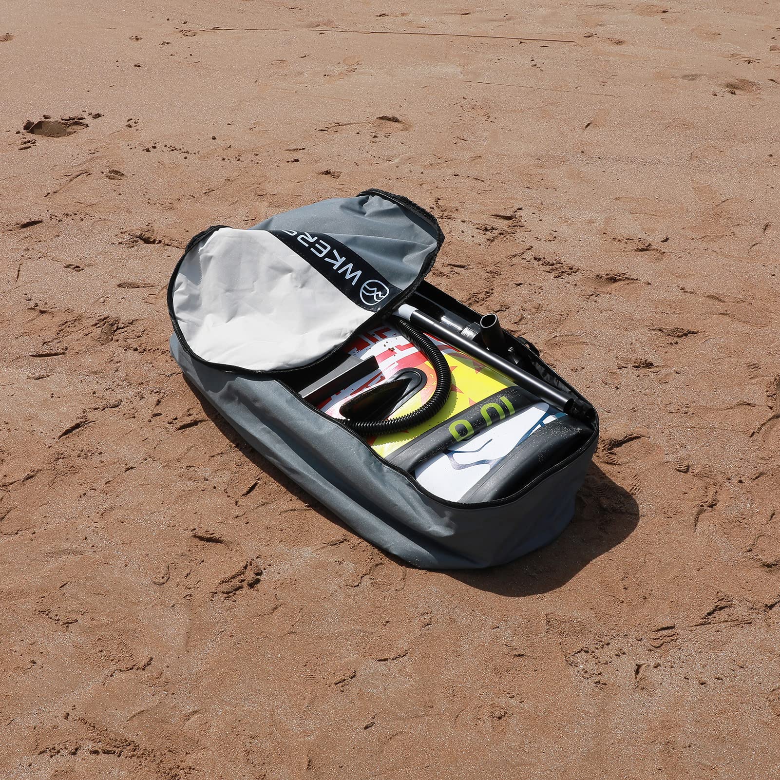 Inflatable SUP Backpack - Waterproof Travel & Paddleboard Storage Bag with Shoulder Straps, Grey - Perfect for Stand Up Paddleboarding, Beach Trips & Outdoor Adventures